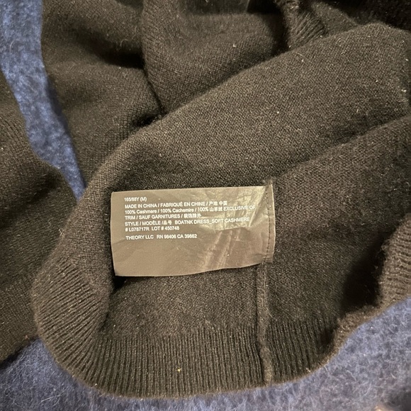 Theory Cashmere Dress (Black/Medium) - Picture 6 of 8